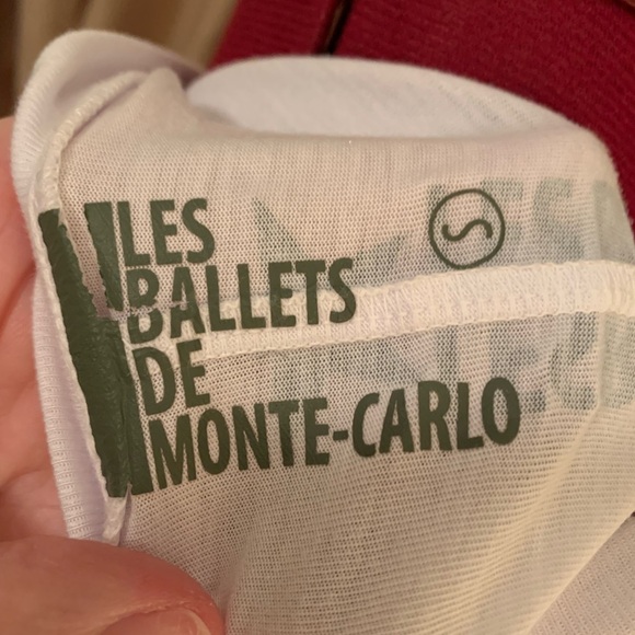 Les Ballet de Monte-Carlo White V-Neck T shirt Vintage Rare - Picture 9 of 9